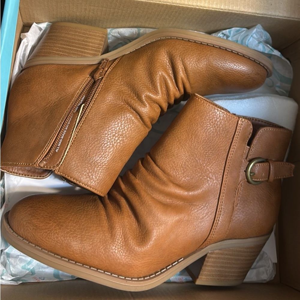 BareTraps Light Rust Ankle Boots